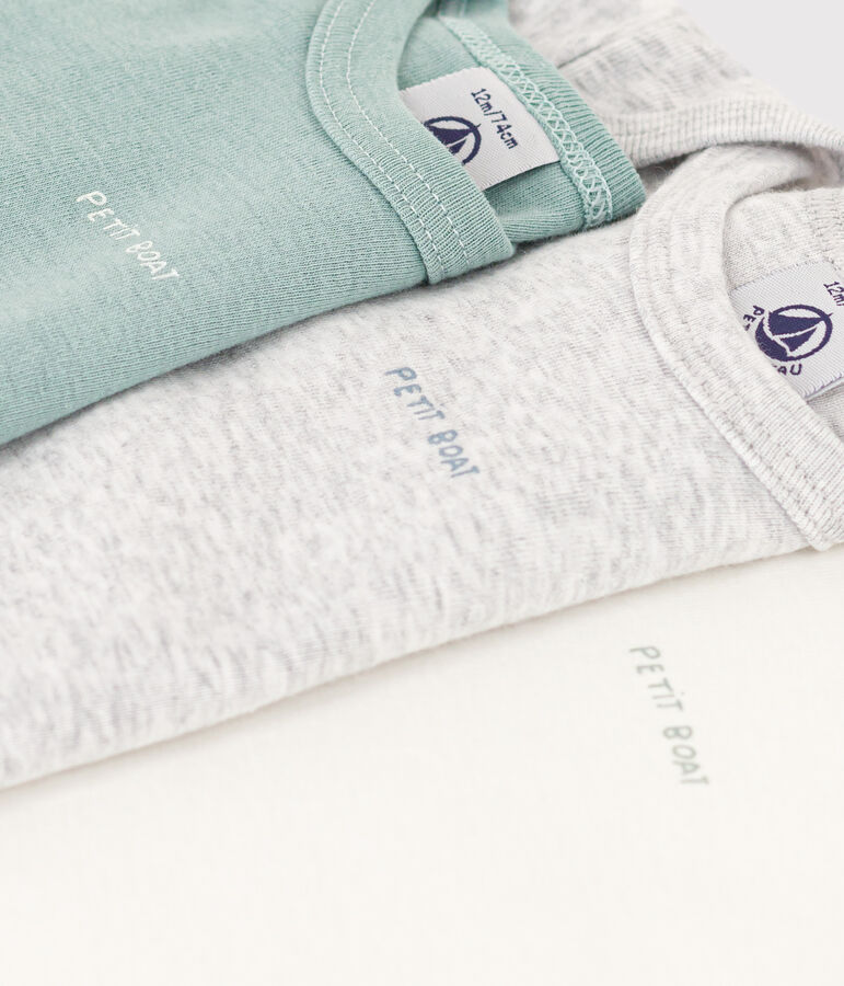 Juego de 3 bodis de algod&oacute;n de manga larga para beb&eacute; variante 1