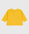 Camiseta de algodón de manga larga con estampado de gato para bebé amarillo NAPLES