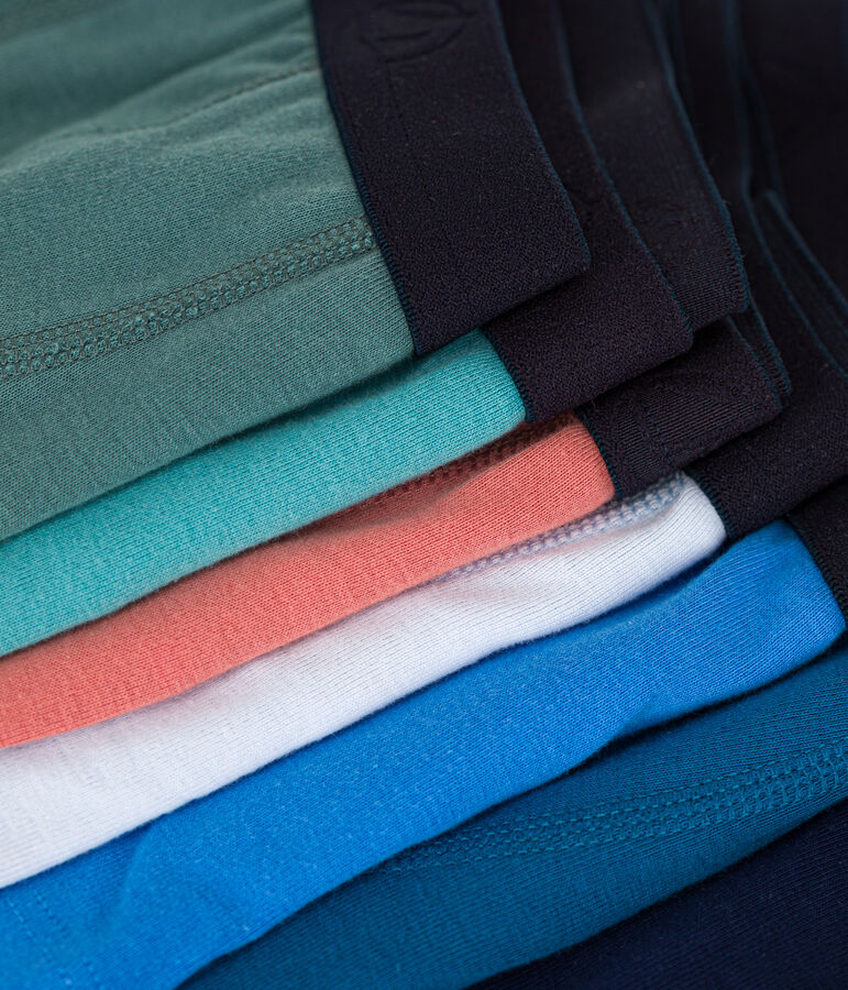 Juego de 7 b&oacute;xeres infantiles lisos de algod&oacute;n multicolor