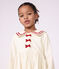 Vestido infantil liso de terciopelo de manga larga MILK