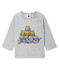 Camiseta de manga larga milrayas para bebé niño gris SUBWAY/blanco MARSHMALLOW