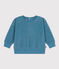 Sudadera de terciopelo para bebé azul POLOCHON