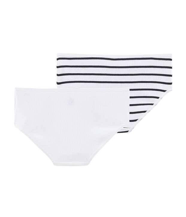 Lote de 2 braguitas de cintura alta para mujer multicolor