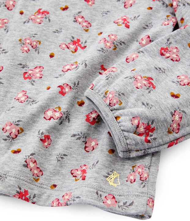 Camiseta de manga larga para ni&ntilde;a gris/multicolor