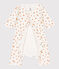 Bodyjama de algodón estampado blanco MARSHMALLOW/ ORANGE