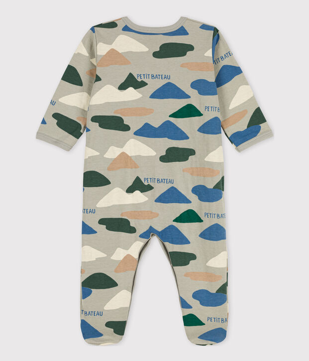 Pelele de t&uacute;bico para beb&eacute; gris/multicolor