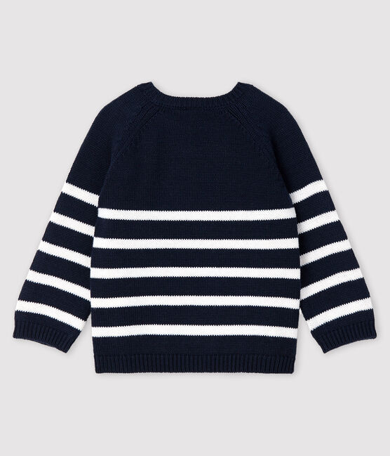 Jersey a rayas con motivo para bebé niño azul SMOKING/blanco MARSHMALLOW