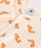 Pijama sin pies de tejido de rizo cepillado con estampado de ardilla para bebé blanco AVALANCHE/ MULTICO