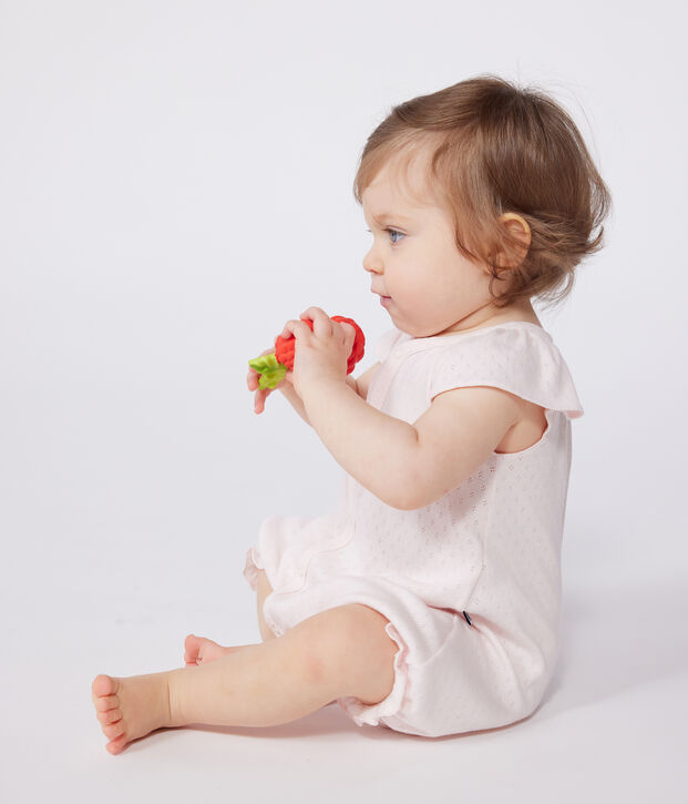 Mono corto de algod&oacute;n liso para beb&eacute; FLEUR