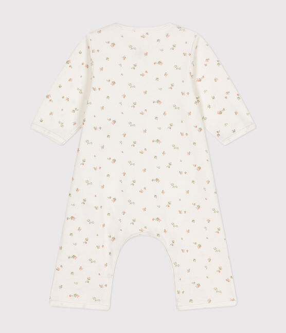 Bodyjama de algodón sin pies para bebé blanco MARSHMALLOW/blanco MULTICO