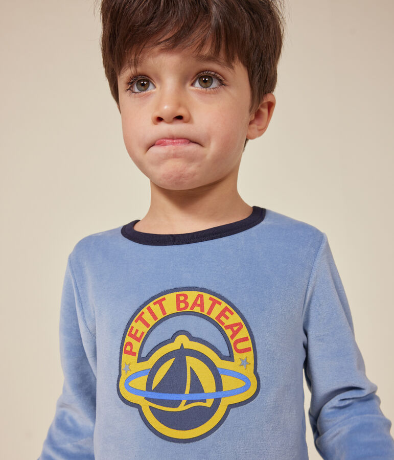 Pijama infantil liso de terciopelo INCOGNITO/ BEACH