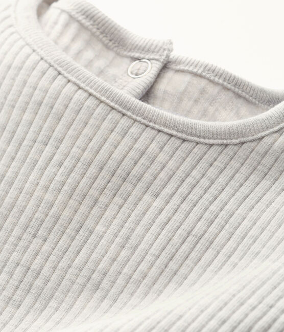 Blusa para bebé niña con volantes gris BELUGA CHINE
