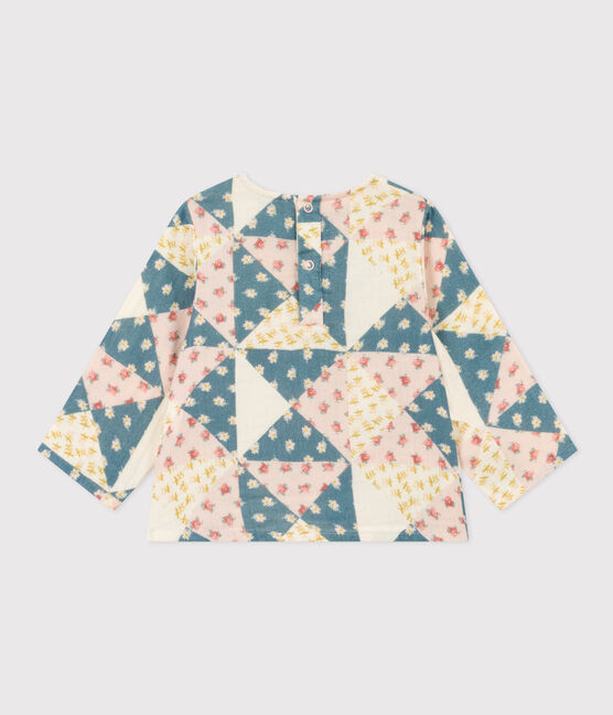 Blusa de manga larga de gasa de algodón para bebé blanco AVALANCHE/ MULTICO