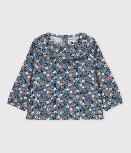 Blusa estampada de manga larga de gasa de algodón para bebé ROVER/ MULTICO