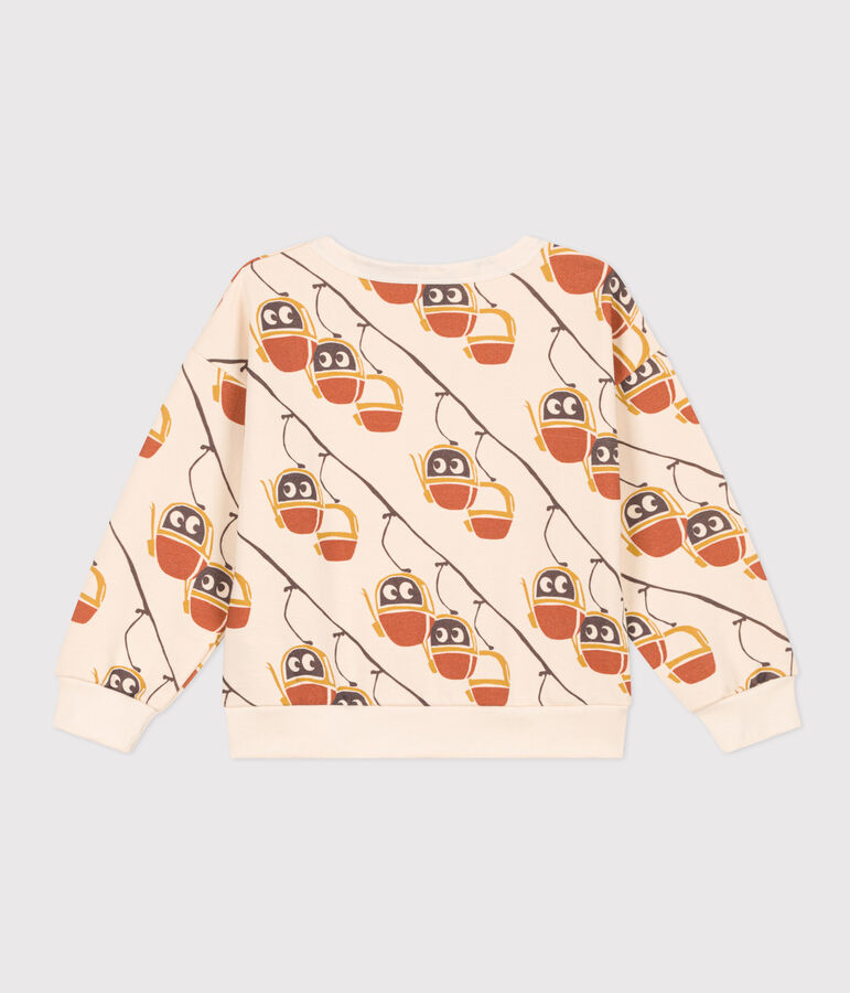 Sudadera estampada de mulet&oacute;n de ni&ntilde;a/ni&ntilde;o crudo/gris