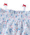 Mono corto estampado para bebé niña blanco ECUME/azul BLEU/ MULTICO