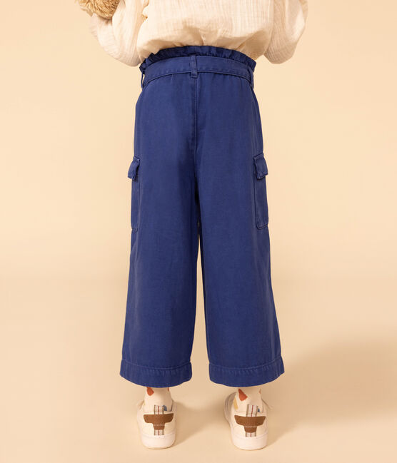 Pantalón ancho de lyocell para niña azul INCOGNITO