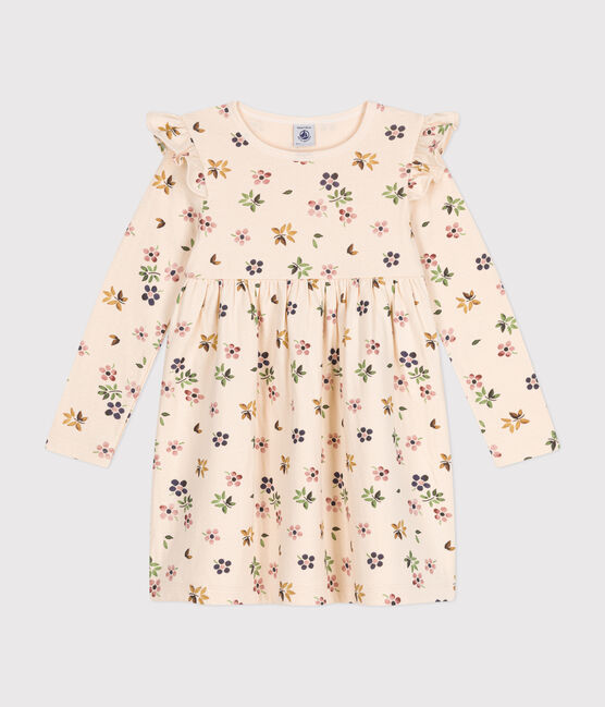 Vestido de túbico de manga larga para niña blanco AVALANCHE/ MULTICO