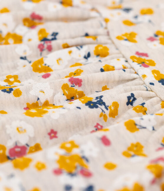 Buzo largo para bebé niña beige MONTELIMAR/blanco MULTICO
