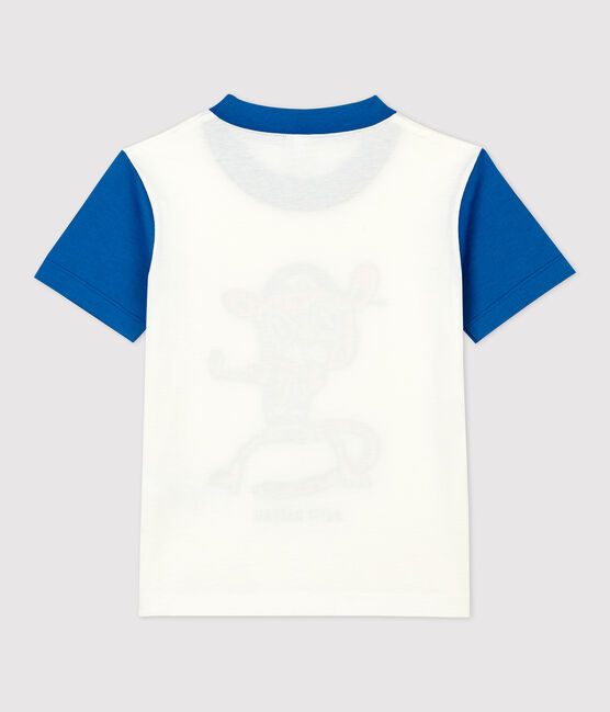 Camiseta de manga corta de niño/niña blanco MARSHMALLOW/ RUISSEAU
