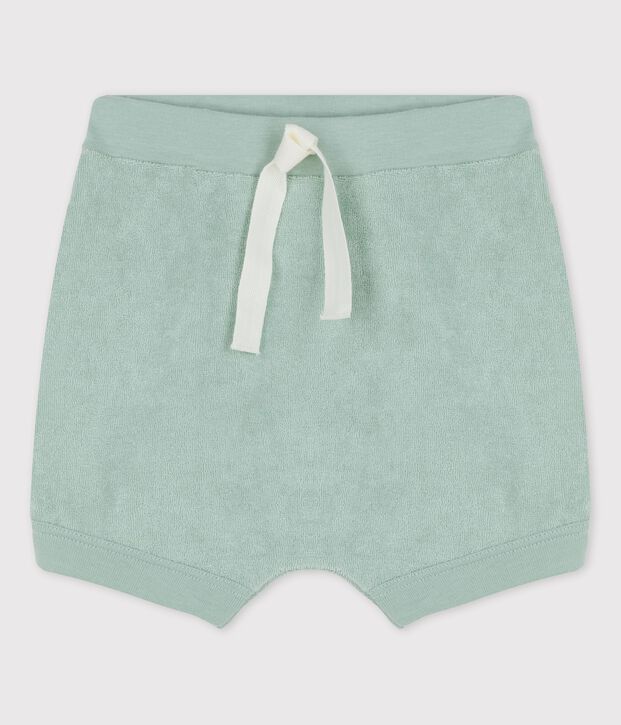 Shorts de rizo de beb&eacute; verde