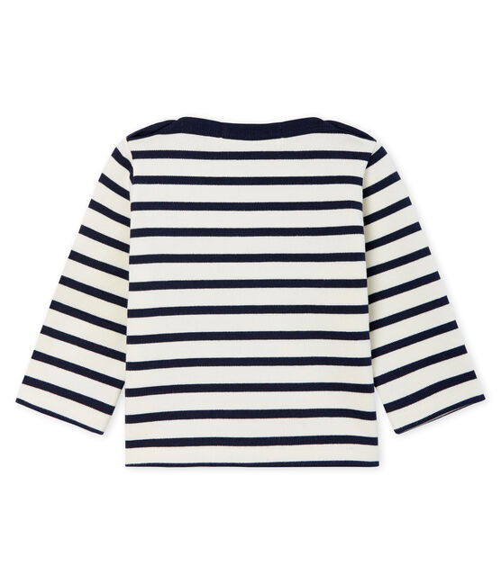 Jersey marinero emblemático para bebé unisex beige COQUILLE/azul SMOKING