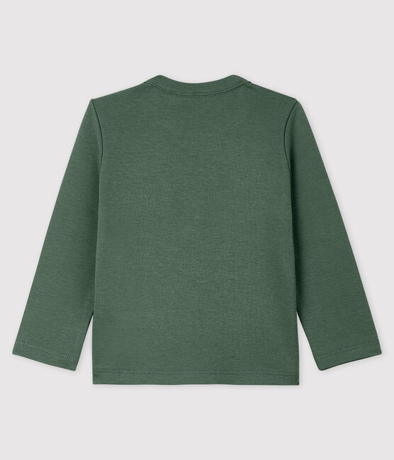 Camiseta de manga larga de algodón de bebé niño verde VALLEE