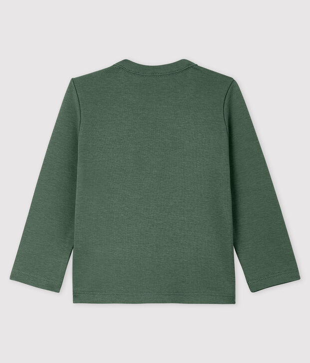 Camiseta de manga larga de algod&oacute;n de beb&eacute; ni&ntilde;o verde