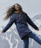Gabardina con forro de sherpa de mujer azul SMOKING