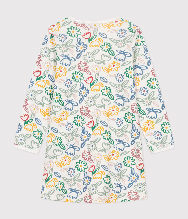 Camis&oacute;n infantil de algod&oacute;n con motivo de flores blanco/multicolor