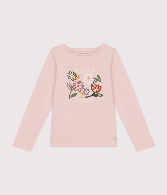 Camiseta de punto de manga larga para niña rosa SALINE