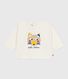 Camiseta de algodón de manga larga con estampado de gato para bebé