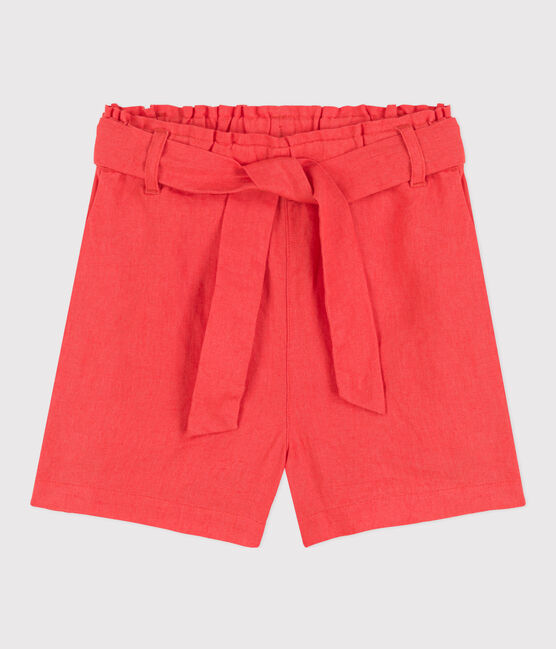 Shorts de lino para niña naranja JUPITER