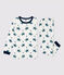 Pijama con estampado de caballeros de niño de algodón blanco MARSHMALLOW/blanco MULTICO
