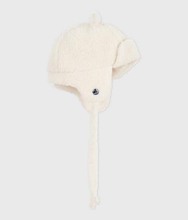 Gorro chapka de pelo sint&eacute;tico con forro de borreguito para beb&eacute; MILK