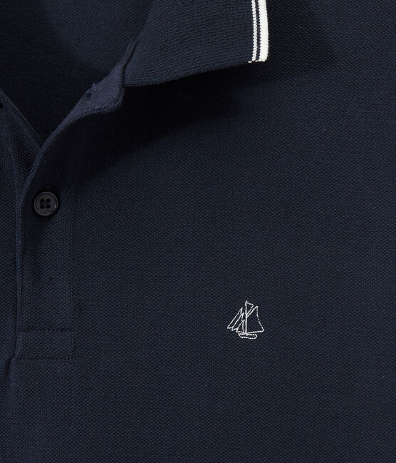 Polo manga corta para hombre azul SMOKING