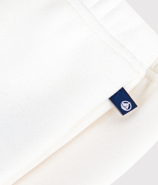 Pantalón liso de algodón suave y cálido para bebé crudo MILK