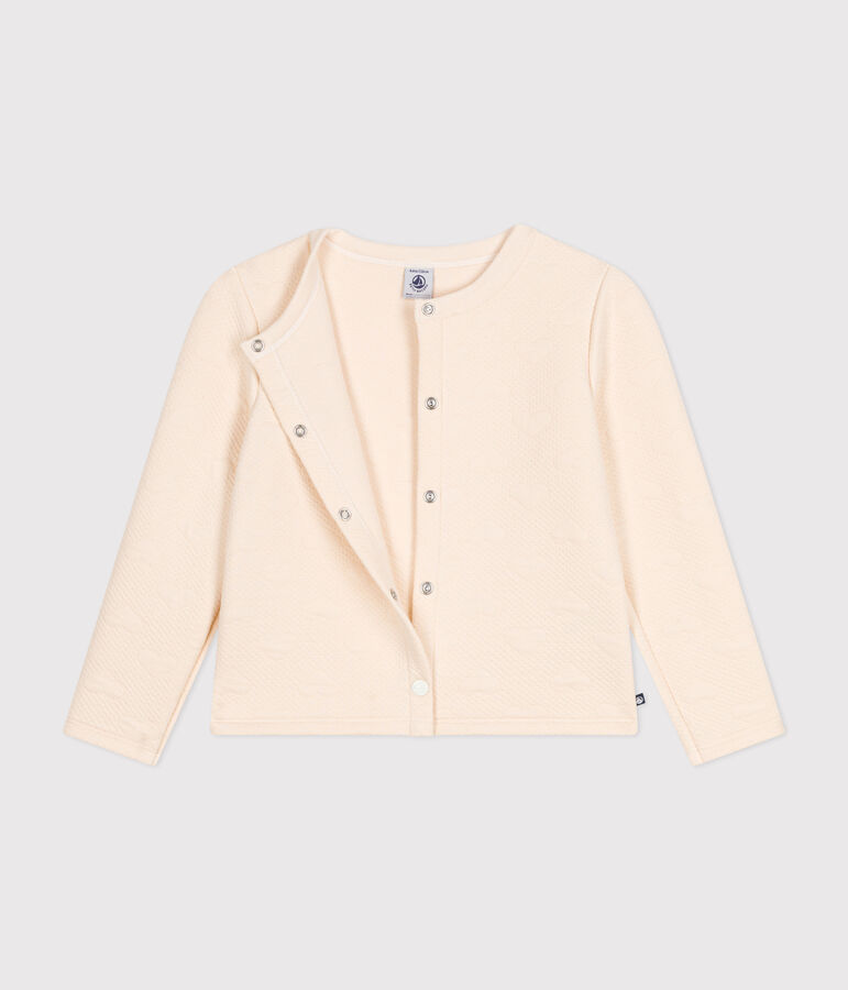 C&aacute;rdigan de t&uacute;bico para ni&ntilde;a crudo