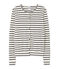 Cardigan de mujer rayado beige COQUILLE/azul SMOKING