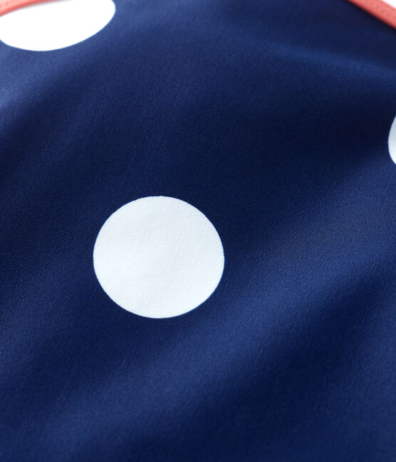 Traje de baño de 1 pieza ecológico de bebé azul MEDIEVAL/blanco MARSHMALLOW
