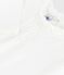Camiseta infantil lisa de algodón de manga larga blanco MARSHMALLOW