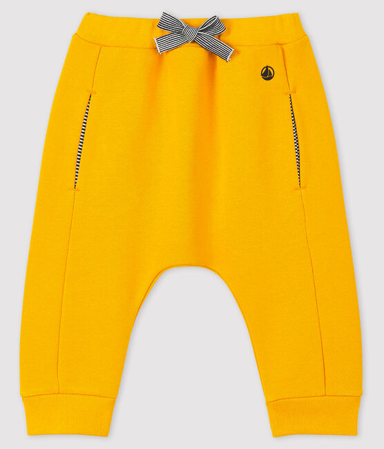Pantalón de muletón para bebé niño/niña amarillo BOUDOR