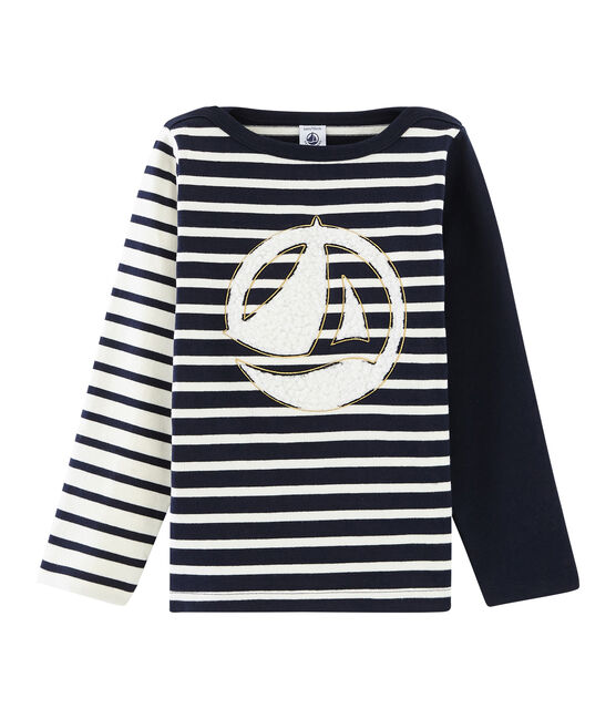 Jersey marinero para niño blanco MARSHMALLOW/azul SMOKING