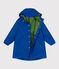 Chubasquero infantil largo y bicolor azul SURF/ PALMERAIE