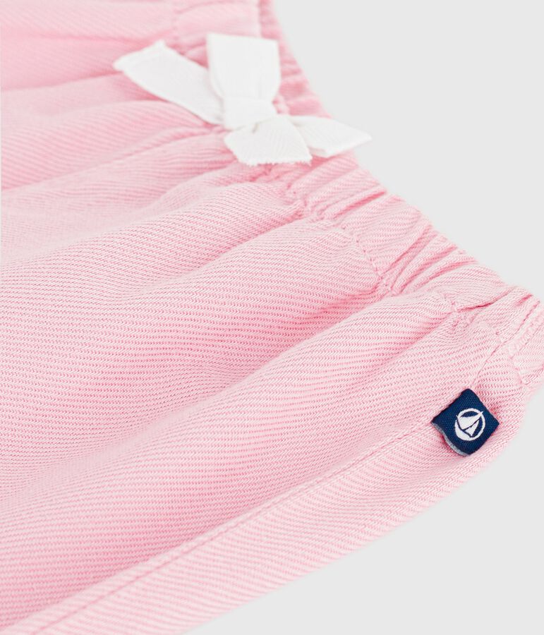 Pantal&oacute;n de algod&oacute;n suave y liso para beb&eacute; rosa MARQUISE