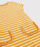 Vestido de manga corta para niña amarillo BOUDOR/blanco MARSHMALLOW