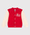 Chaqueta teddy de felpa para niño rojo PEPS/blanco AVALANCHE