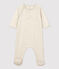 Pelele de bebé de algodón orgánico beige MONTELIMAR CHINE