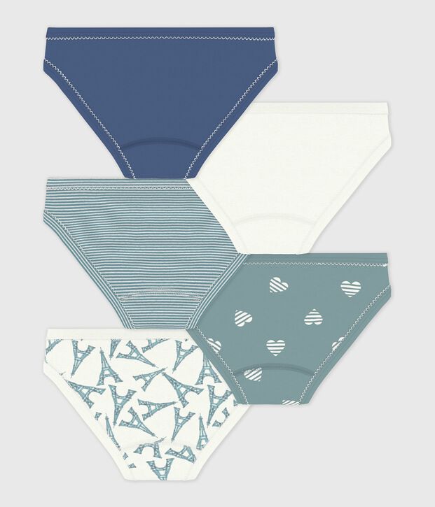 Juego de braguitas infantiles de algod&oacute;n estampado multicolor