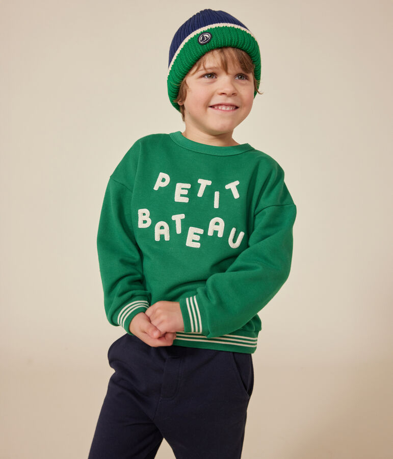 Sudadera de felpa para ni&ntilde;o/ni&ntilde;a verde JARDIN